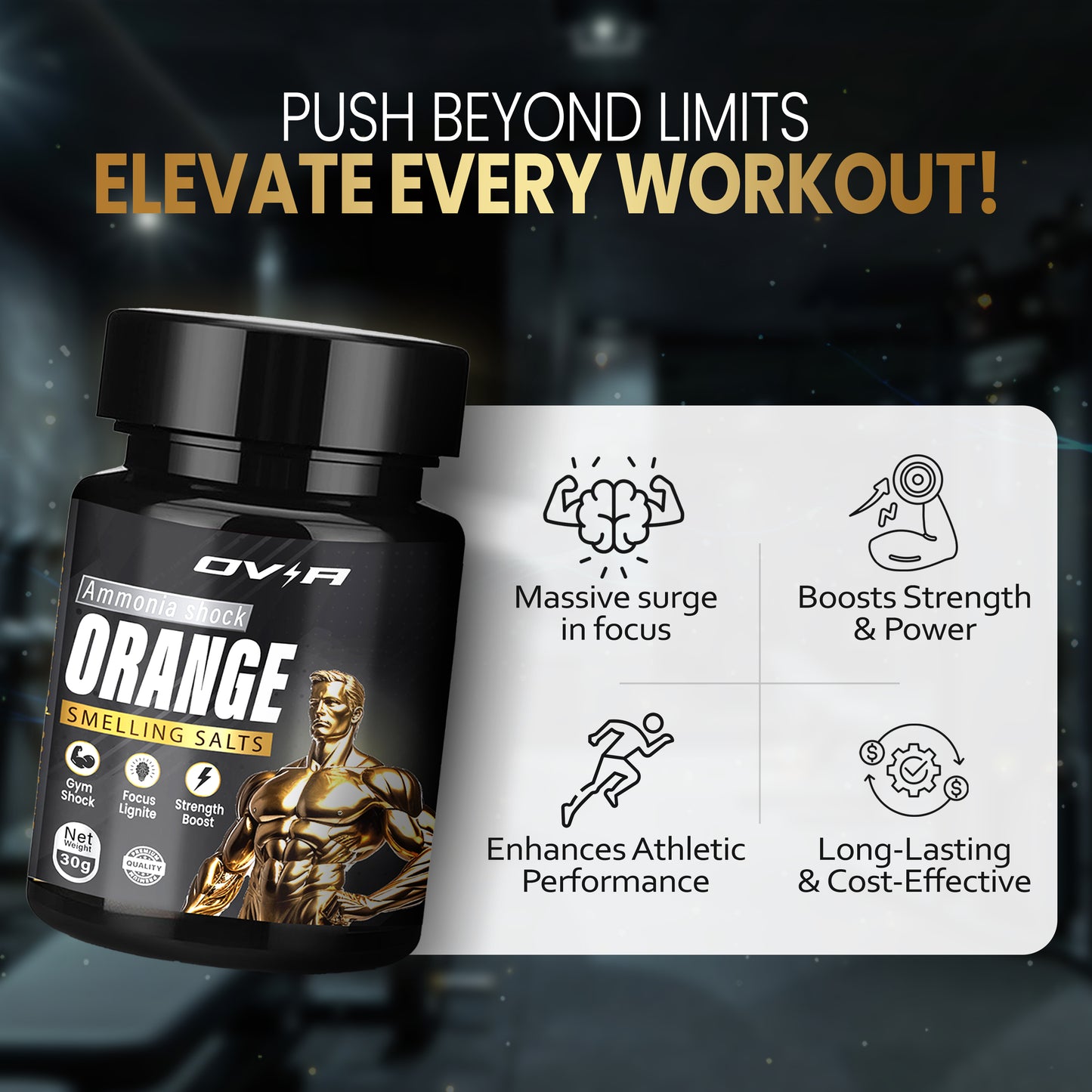 ORANGE Smelling Salts Wake up – Joe Rogan - Athletic Smelling Salt Powerlifting - Strong Ammonia Inhalants for Fainting