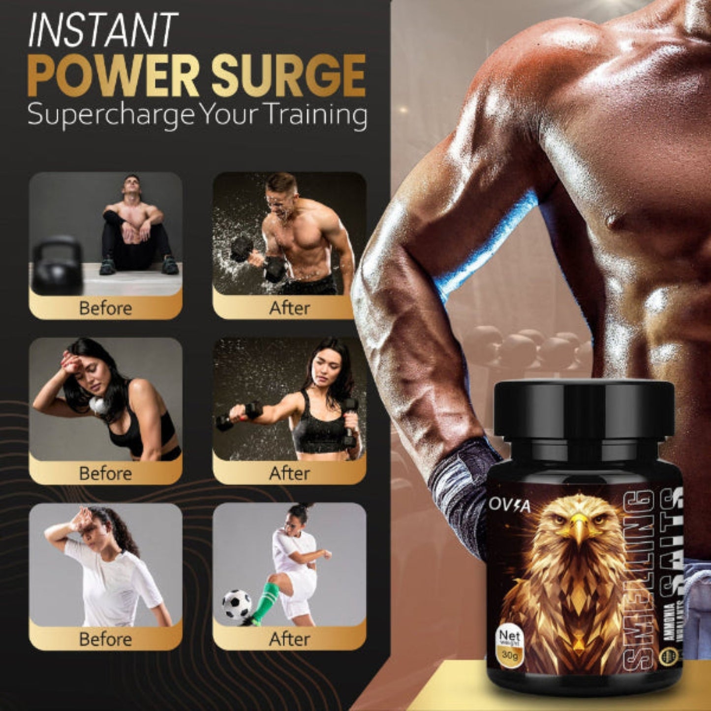 Smelling Salts Wake up – Joe Rogan - Athletic Smelling Salt Powerlifting - Strong Ammonia Inhalants for Fainting
